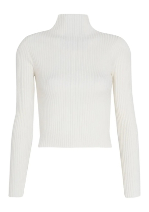 Gloria Coelho high-neck ribbed top - White