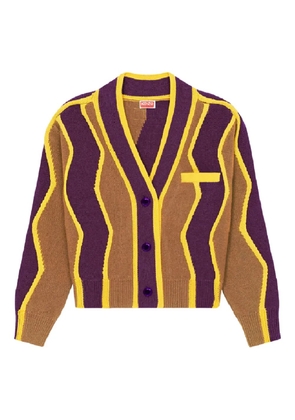 Kenzo wavy-stripes cardigan - Brown