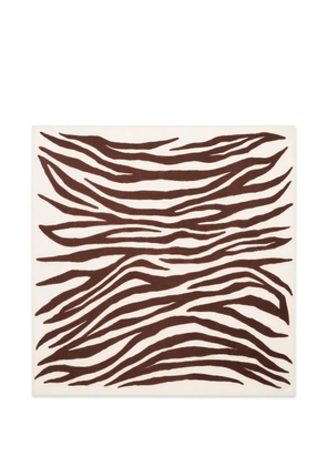 BOMPARD zebra-print square scarf - Neutrals