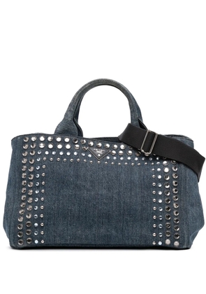 Prada Pre-Owned 2013-2025 Denim Canapa Bijoux satchel - Blue