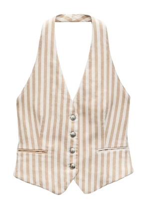 rag & bone striped halterneck vest - Neutrals