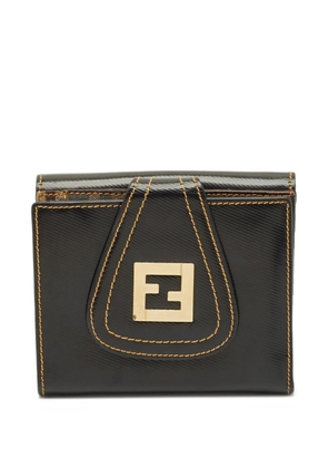 Fendi Pre-Owned french coated-canvas compact wallet - Black