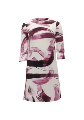 Dolce & Gabbana Pre-Owned brush-stroke printed mini dress - White