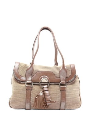 Celine Pre-Owned 2000s tassel leather shoulder bag - Neutrals