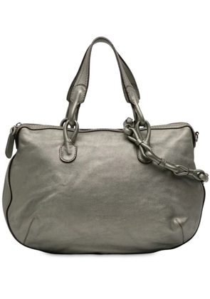 Loewe Pre-Owned 2008 Metallic Leather Fiesta satchel - Green