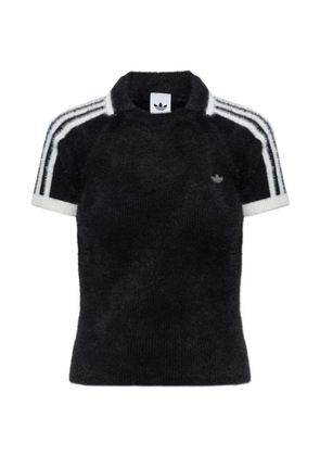 adidas Cali three stripe polo top - Black