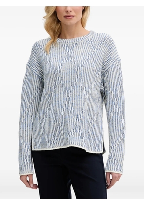 OUI striped crew-neck sweater - Blue