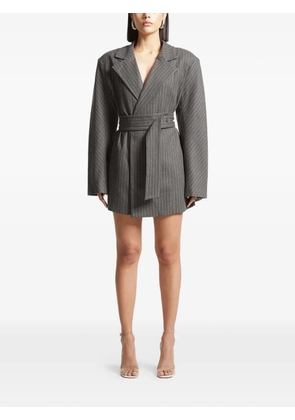 Manière De Voir pinstriped blazer mini dress - Grey