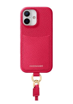 MAISON de SABRÉ card-slot lanyard iPhone 17 case - Pink