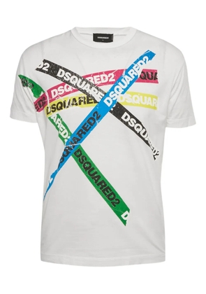 DSQUARED2 logo tape T-shirt - White