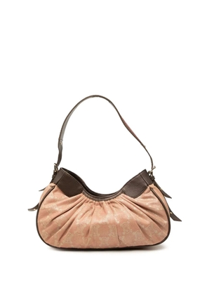 Celine Pre-Owned 2018-2025 Macadam Denim Pleated shoulder bag - Pink