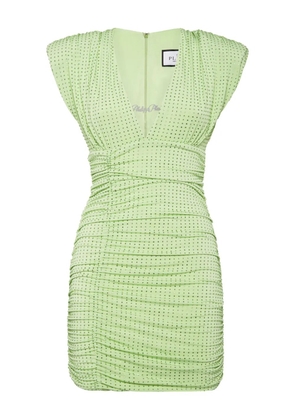 Philipp Plein draped mini dress - Green