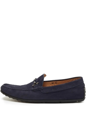 Tod's logo-detail suede loafers - Blue