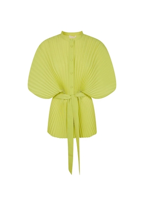 TWINSET pleated tie shirt - Yellow