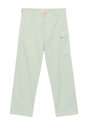 Marni confetti cotton trousers - Green