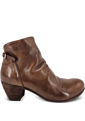 Officine Creative 50mm Chabrol side-zip leather ankle boots - Brown