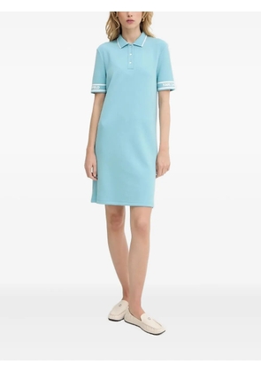 Karl Lagerfeld logo-detail polo dress - Blue