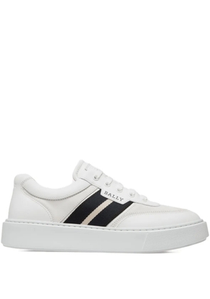 Bally leather stripe-detail sneakers - White