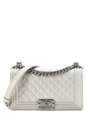 CHANEL Pre-Owned Boy Flap Bag Quilted Calfskin Old Medium shoulder bag - Silver