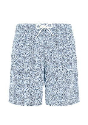 Paul & Shark geometric watercolour print swim shorts - Blue