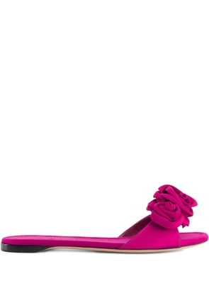 Giambattista Valli rose-detail flat sandals - Pink