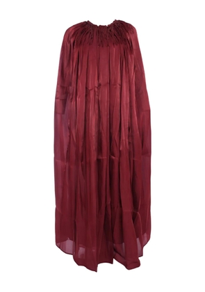 Baruni Samarah pleated maxi dress (set of two) - Red