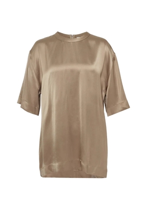 TOTEME satin T-shirt - Neutrals