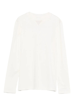 Eleventy long-sleeve V-neck top - White