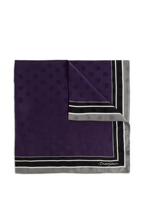 Dolce & Gabbana logo border scarf - Purple