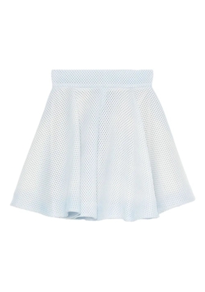 Gemy Maalouf mesh-textured flared skirt - Blue