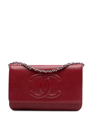 CHANEL Pre-Owned 2012 CC Caviar Wallet On Chain crossbody bag - Red