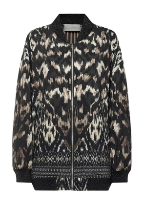 Pierre-Louis Mascia ikat-pattern bomber jacket - Black