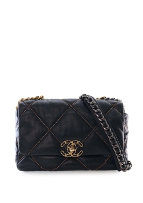 CHANEL Pre-Owned 2021-2025 Medium Lambskin 19 Flap satchel - Black