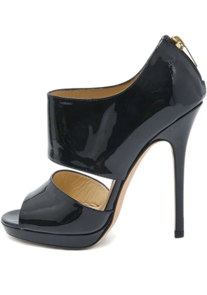 Jimmy Choo Pre-Owned 2023 120mm patent leather platform sandals - Black
