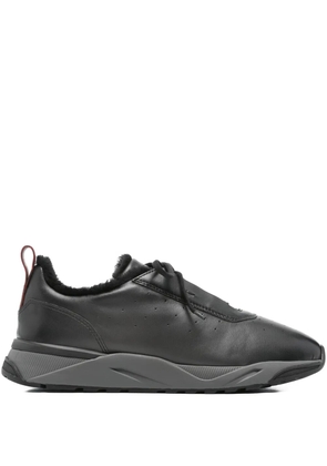 Santoni leather sneakers - Black