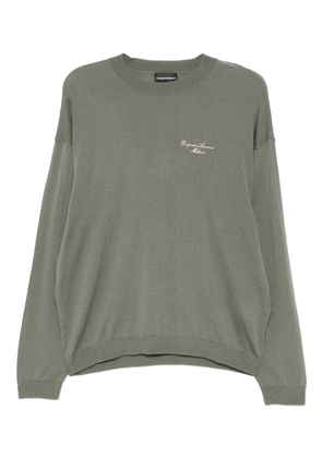 Emporio Armani embroidered-logo top - Green