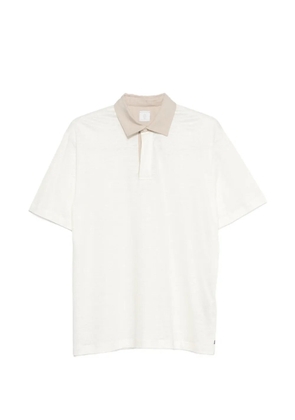 Eleventy contrast-collar polo shirt - Neutrals