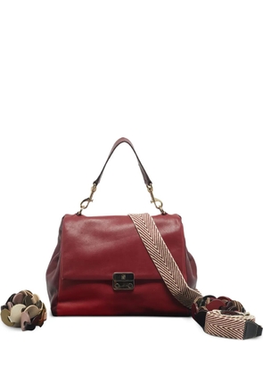 Carolina Herrera Vintage leather colour-block bag - Red
