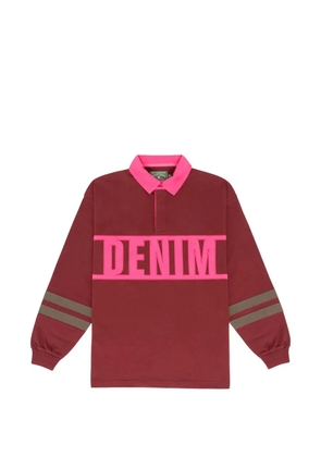 Denim Tears Down By The Tears long-sleeve polo shirt - Red