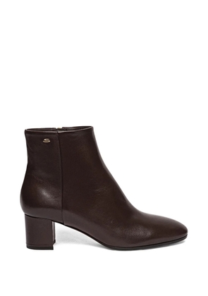 Santoni round-toe zip-fastening boots - Brown