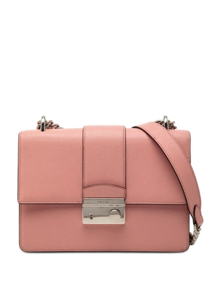 Prada Pre-Owned 2010-2025 Small Saffiano Sound Lock Chain crossbody bag - Pink