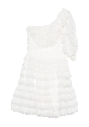 Gemy Maalouf ruffled one-shoulder dress - White