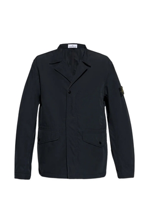 Stone Island logo-patch pocket overshirt - Black