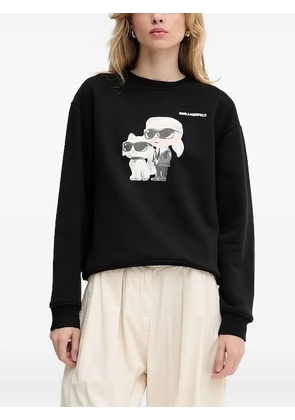 Karl Lagerfeld Ikon Karl & Choupette-print sweatshirt - Black