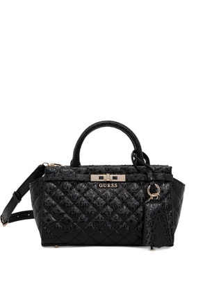 GUESS USA quilted logo-pattern tote bag - Black