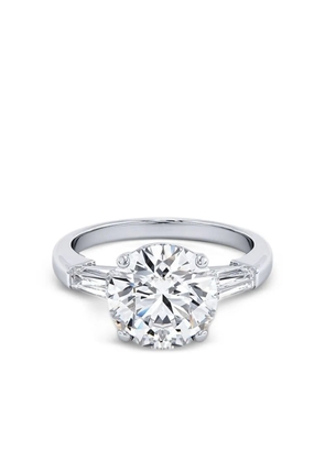 Tilla 14K white gold round diamond ring - Silver