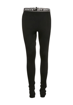 Off-White Pre-Owned logo-print leggings - Black