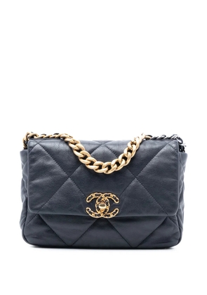 CHANEL Pre-Owned 2020 Medium Lambskin 19 Flap satchel - Black