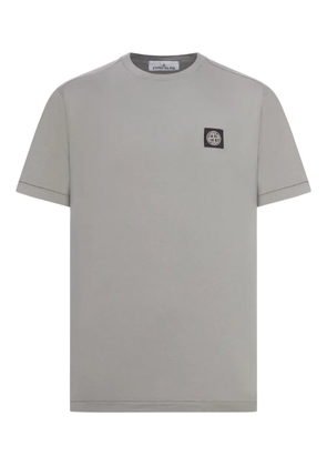 Stone Island logo-patch cotton T-shirt - Grey