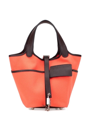 Hermès Pre-Owned 2023 Toile Goeland and Swift Cargo Picotin Lock 18 handbag - Pink